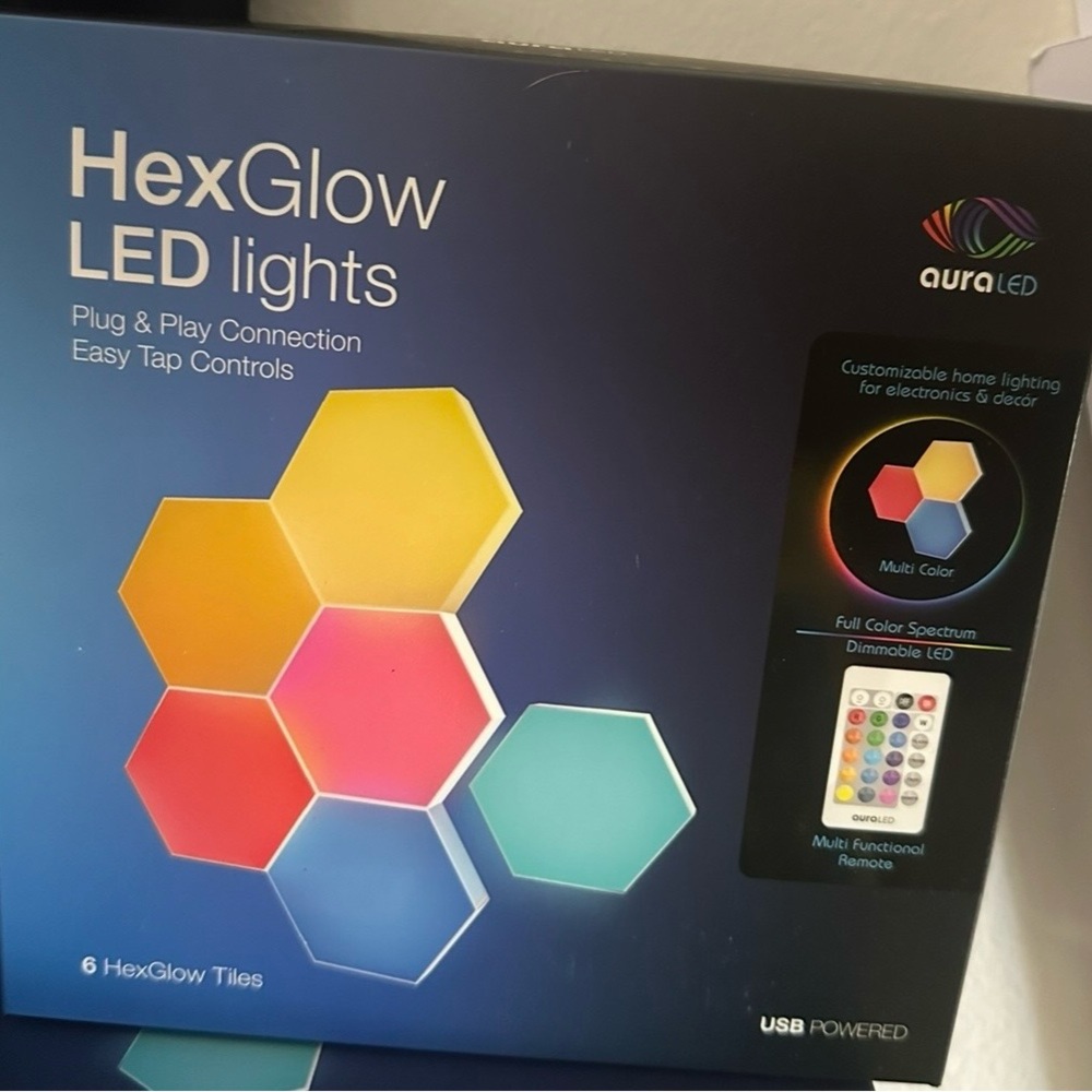 Aura HexGlow LED Lights - Multicolor